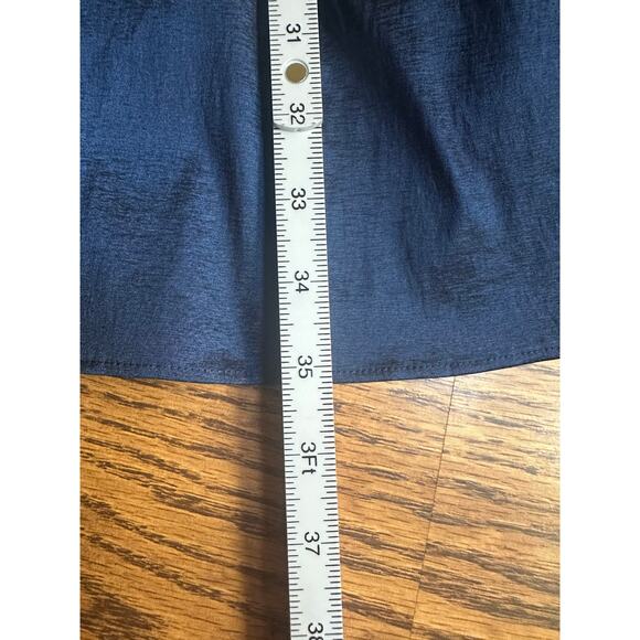 Jessica Howard Navy Embellished Gold Rhinestone Shoulder Semi Formal Dress - Picture 8 of 8